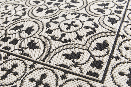 AFK Living vloerkleed Mosaique - voor binnen en buiten - zwart - 80 x 200 cm - vtwonen shop