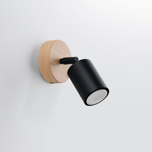 Sollux Lighting Wandlamp VERDO zwart - 16x10x16cm