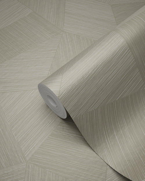 Origin Wallcoverings eco-texture vliesbehang grafisch 3D motief zand beige - 0.53 x 10.05 m - 347819 - vtwonen shop