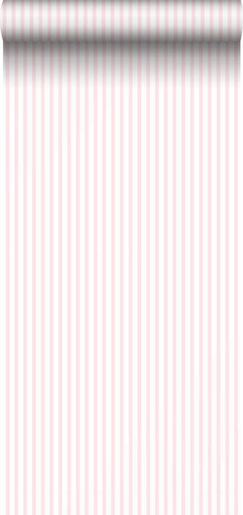 Sanders & Sanders behang strepen roze en wit - 53 cm x 10 m - 640591
