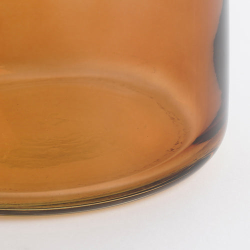 Mica Decorations Regal Fles Vaas - H30 x Ø16 cm - Glas - Bruin