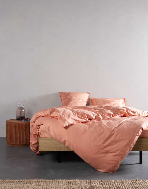 Essenza Minte dekbedovertrek - Lits-Jumeaux XL – 260x200/220 cm - Bright terra