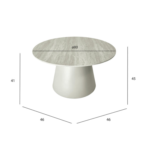 Furnhouse ronde salontafel Tango - Lichtgrijs - Ø 80 cm