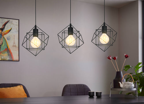 EGLO hanglamp Straiton - e27 - 90,5 cm - zwart