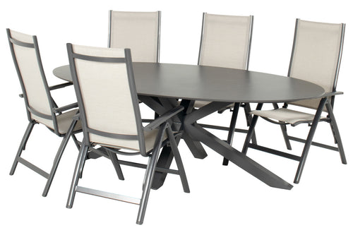 Hartman Tuinstoel Troy - Antraciet Aluminium - Verstelbaar - vtwonen shop