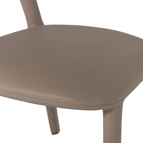 WOOOD eetkamerstoelen Noble - Leerlook - Zand - Set van 2