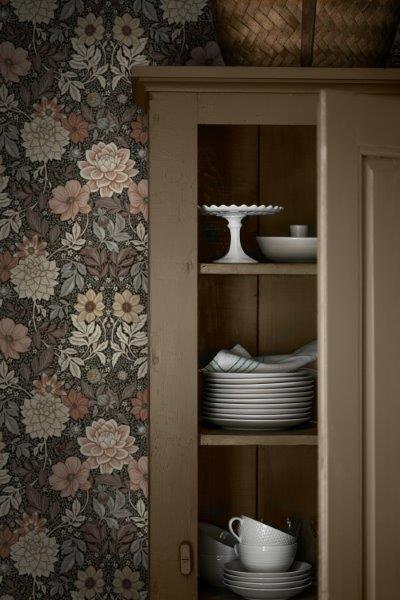 Borastapeter behang vintage bloemen in art nouveau stijl bruin - 53 cm x 10.05 m - 660399 - vtwonen shop