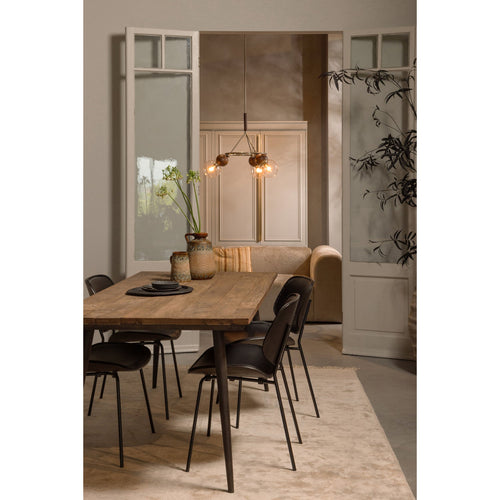 vtwonen eetkamerstoelen Classic - Hout - Zwart/Walnoot - Set van 6 - vtwonen shop