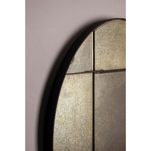 Dutchbone Mado Spiegel/ Wandspiegel Rond 40x40 cm (S) - Zwart - vtwonen shop