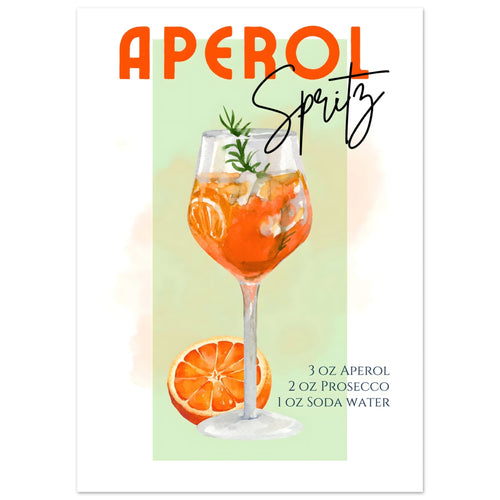Artfulprints  Aperol Spritz - Green   poster 50x70 cm - vtwonen shop