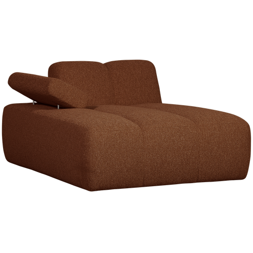 WOOOD chaise longue element links Mojo - Bouclé - Roest Bruin Melange - vtwonen shop