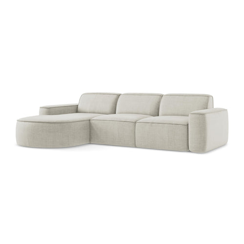 LaMiaSofa hoekbank links Melissa - textuurstof - lichtbeige - 284x166x70