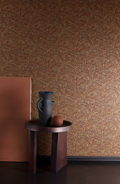 Masureel behang grafisch motief bruin - 53 cm x 10.05 m - 630029 - vtwonen shop