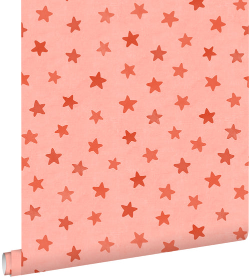 ESTAhome behang sterretjes roze en rood - 50 x 900 cm - 131710