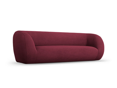 Cosmopolitan Design Bank Essen 3-zits, boucle, bordeaux - 95x230x86cm