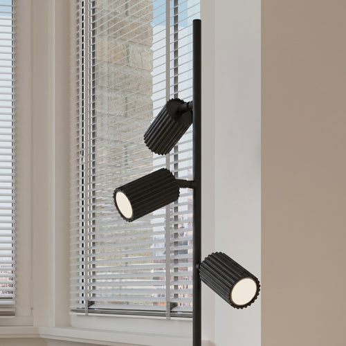 Sollux Lighting Vloerlamp KARBON 3 zwart - 30x30x155cm