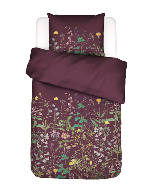 Essenza Augustina dekbedovertrek - Eenpersoons – 140x200/220 cm - Mauve wine
