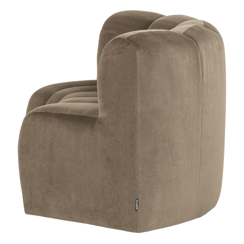 WOOOD eetbank halfronde hoek rugleuning Mojo - Velvet - Khaki - 83x152x73