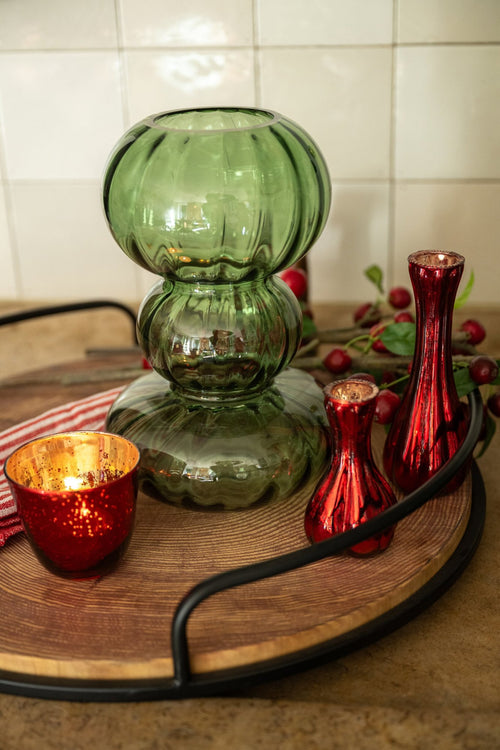 J-Line vaas - glas - groen - small