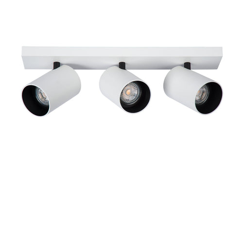 Atmooz plafondlamp Nuo 3 - wit-zwart binnenin - 42 x 13 x H 12 cm - GU10