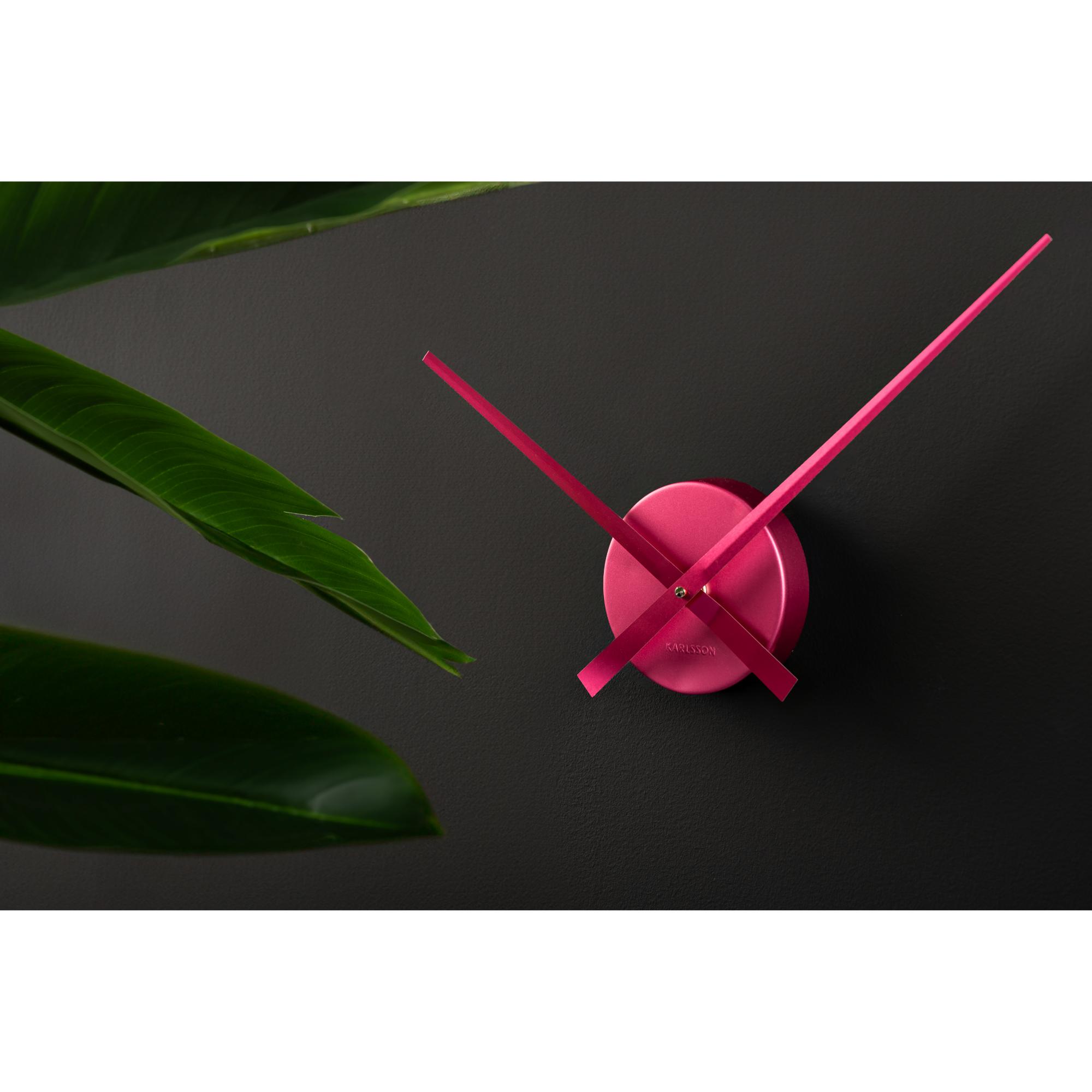 Karlsson wandklok Little Big Time Mini Metallic - roze - Ø41cm