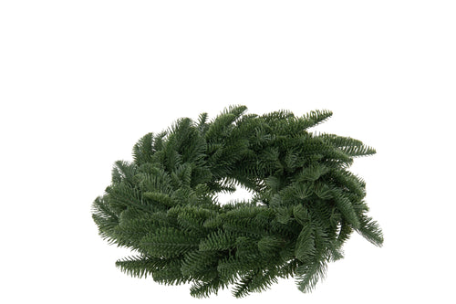 J-Line decoratie krans - kunststof - groen - medium