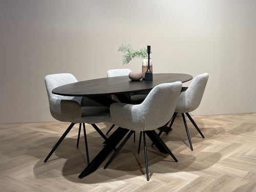 Livingfurn eetkamertafel Oslo Ovaal - Acasia Hout - 240cm - vtwonen shop
