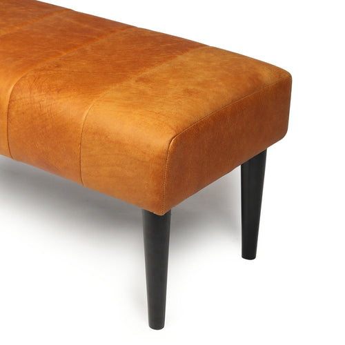 Furnhouse bankje Athea - Cognacbruin - Leer - 50x92x48
