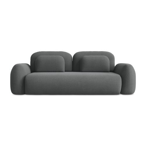 LaMiaSofa 3-zits slaapbank Ferretti - bouclé - donkergrijs - 266x121x95