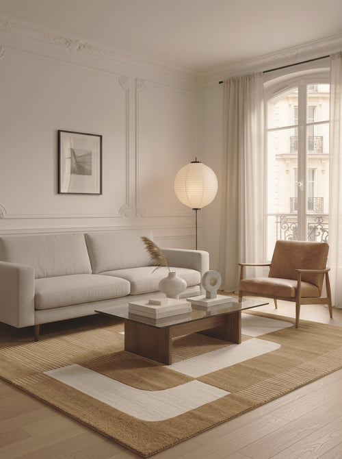 AFK Living vloerkleed Vauban - reliëfeffect - beige - 160x230 cm