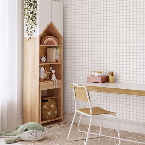 Sanders & Sanders behang ruitjes grijs en wit - 53 cm x 10.05 m - 640645