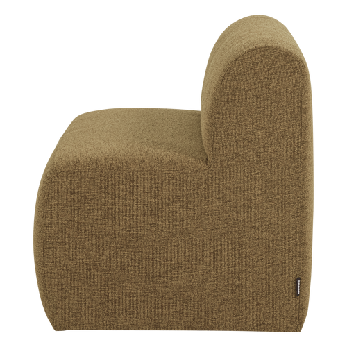 WOOOD eetbank 164 cm rugleuning Mojo Base - Bouclé - Geel/Bruin - 83x164x76