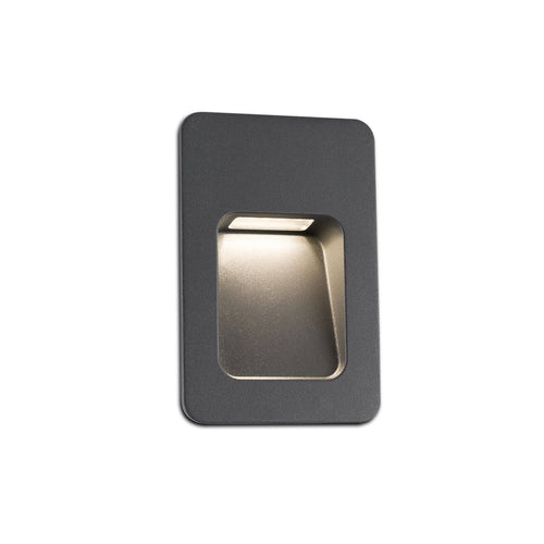 Faro Nase-2 - LED Outdoor Inbouw Wandlamp Donkergrijs IP44
