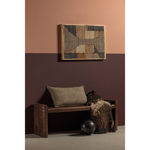 WOOOD bankje met bewerkte poot Prop - Hout - Bruin - 40x120x45 - vtwonen shop