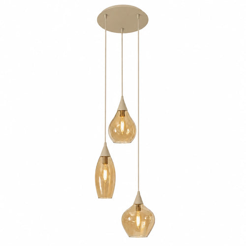Highlight hanglamp Cambio - 3 lichts - 30  x 150   cm - beige