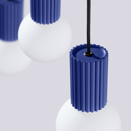 Sollux Lighting Hanglamp HALO 3L ultramarijn - 40x6x120cm