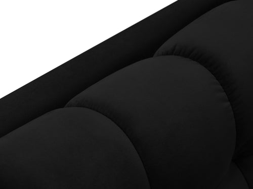 Cosmopolitan Design rechter chaise longue Bali flueel, zwart - 185x102x75cm
