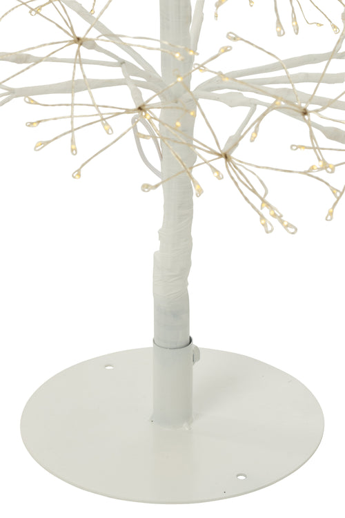 J-Line decoratie Boom - warm witte - ijzer - wit - medium - LED lichtjes - vtwonen shop