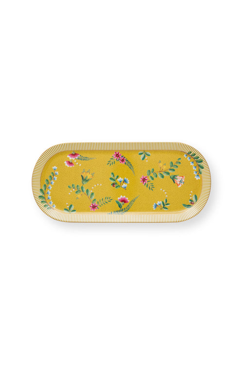 Pip Studio La Majorelle Taartplateau - Servies - Taartschaal - Geel - 33.3x15.5cm - vtwonen shop