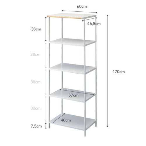 Yamazaki Opbergrek - 5 niveaus - Tower - Wit - vtwonen shop