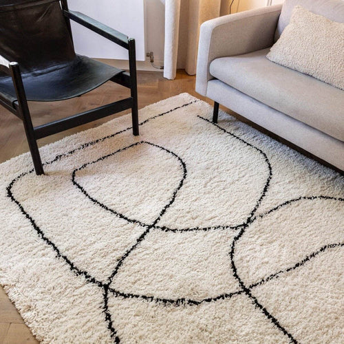 Interieur05 Hoogpolig Vloerkeed Lines wit - 200 x 290 cm - vtwonen shop