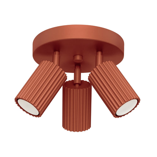 Sollux Lighting Plafondlamp KARBON 3P rood oker - 19,5x19,5x18cm