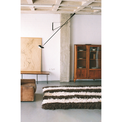 GIVE A PON wollen vloerkleed Exarcheia - 200 x 300 cm - bruin/wit
