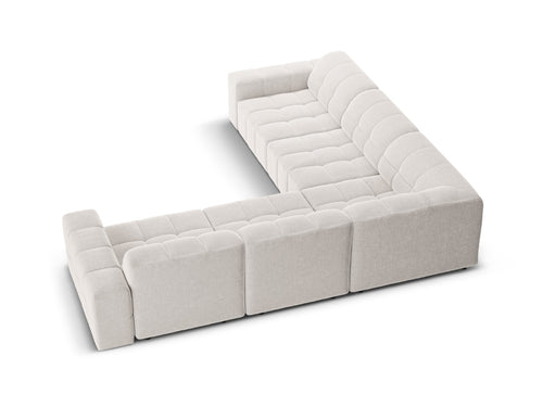 Cosmopolitan Design Symmetrische hoekbank CHICAGO 4-zits, chenille lichtgrijs - 285x285x78cm