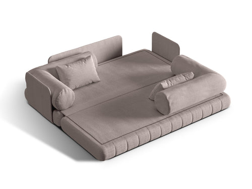 Cosmopolitan Design Converteerbare bank Kemi 3-zits, boucle warm grijs - 95x206x70cm