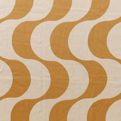 SWIRL - plaid 140x180 cm - golvend motief - Chai Tea - geel, beige