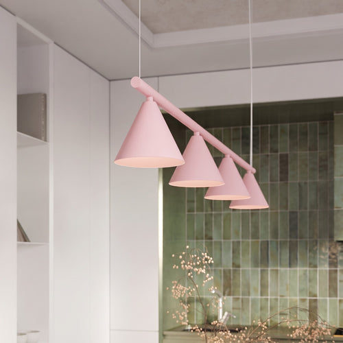 Sollux Lighting Kroonluchter NOX 4L roze - 122x14x215cm