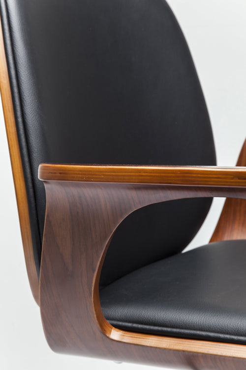 Kare Design Draaibare Bureaustoel Patron walnoot - vtwonen shop