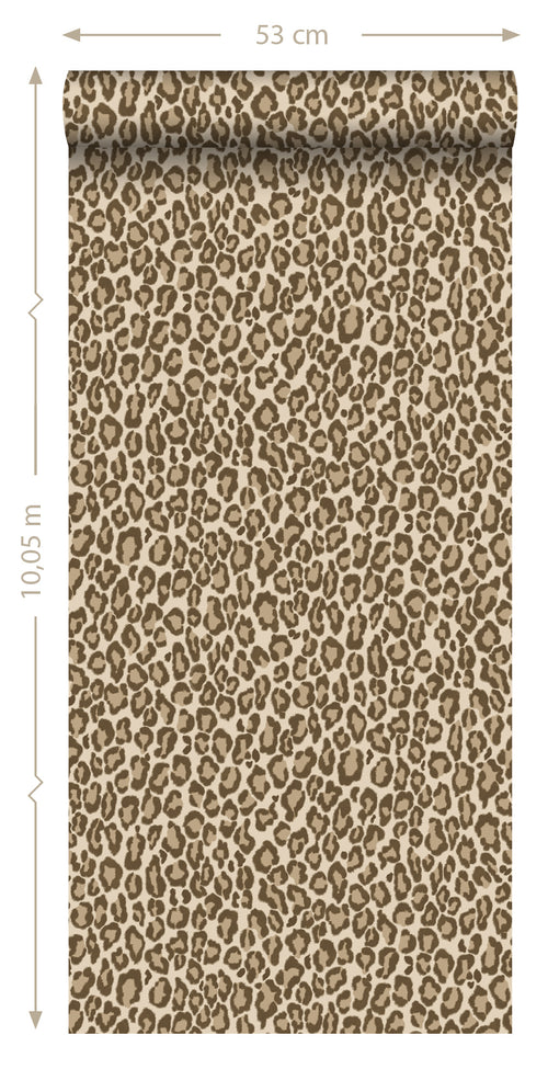ESTAhome behang panterprint bruin - 53 cm x 10.05 m - 139152