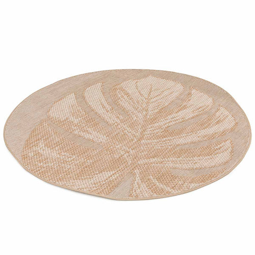 Garden Impressions Buitenkleed Ø160 cm - leaf taupe